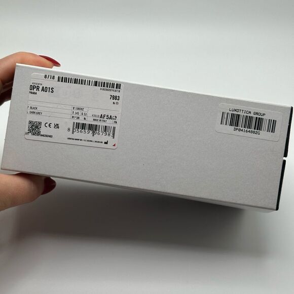 PRADA Sunglasses PRA01S 16K08Z Black/Dark Grey Unisex NEW - Picture 12 of 12